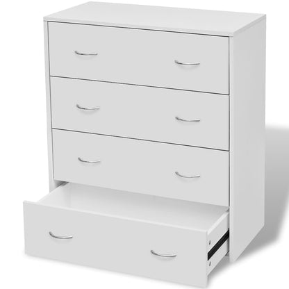 Sideboard with 4 Drawers 60x30,5x71 cm White
