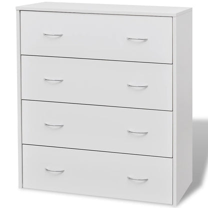 Sideboard with 4 Drawers 60x30,5x71 cm White