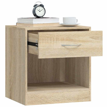 vidaXL Bedside Cabinet | Set of 2 | Oak | Engineered wood, MDF | Small 5
