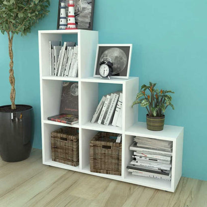 vidaXL Display Shelf | White | Melamine faced Engineered wood | Medium 1