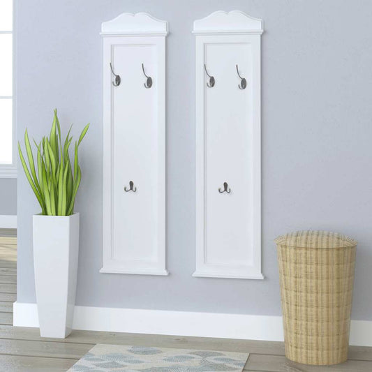 242437 vidaXL Coat Racks 2 pcs White 1