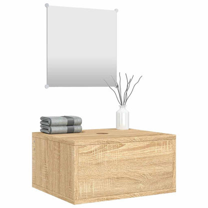 vidaXL 2 Piece Bathroom Furniture Set Oak Engineered Wood 3