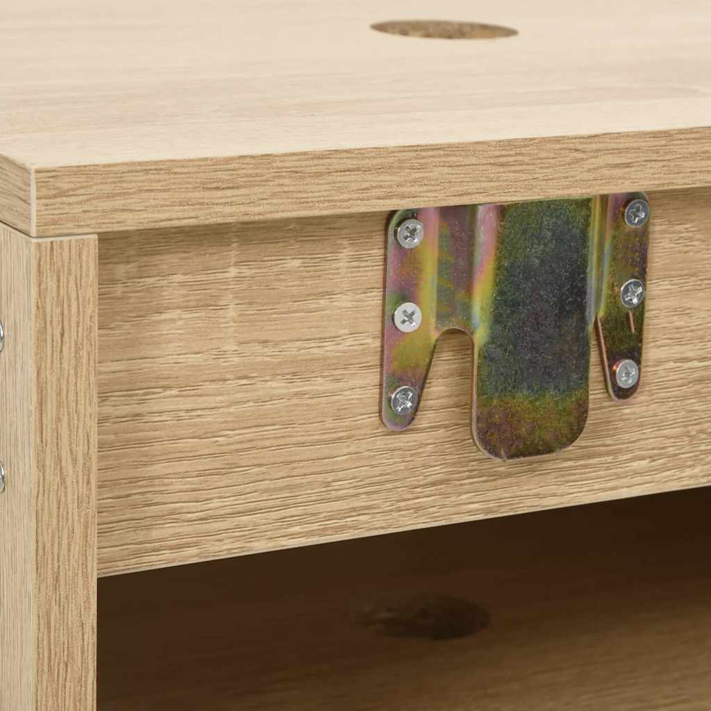 vidaXL 2 Piece Bathroom Furniture Set Oak Engineered Wood 6