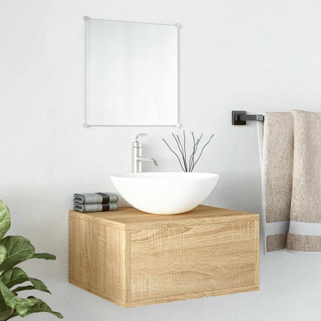 vidaXL 2 Piece Bathroom Furniture Set Oak Engineered Wood 1
