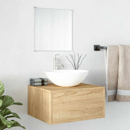 vidaXL 2 Piece Bathroom Furniture Set Oak Engineered Wood 1