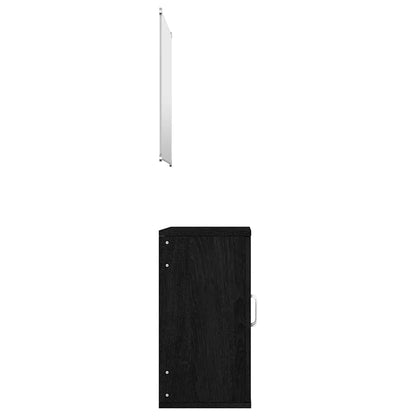 vidaXL 2 Piece Bathroom Furniture Set Black Engineered Wood 5