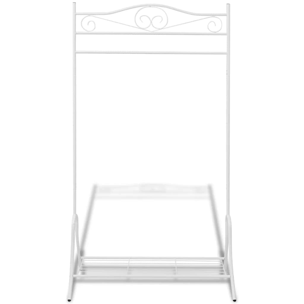 vidaXL Clothing Rack | White | Steel | 90 x 44 x 174 cm | Decorative Inlays 2