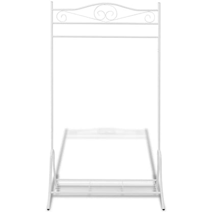vidaXL Clothing Rack | White | Steel | 90 x 44 x 174 cm | Decorative Inlays 2