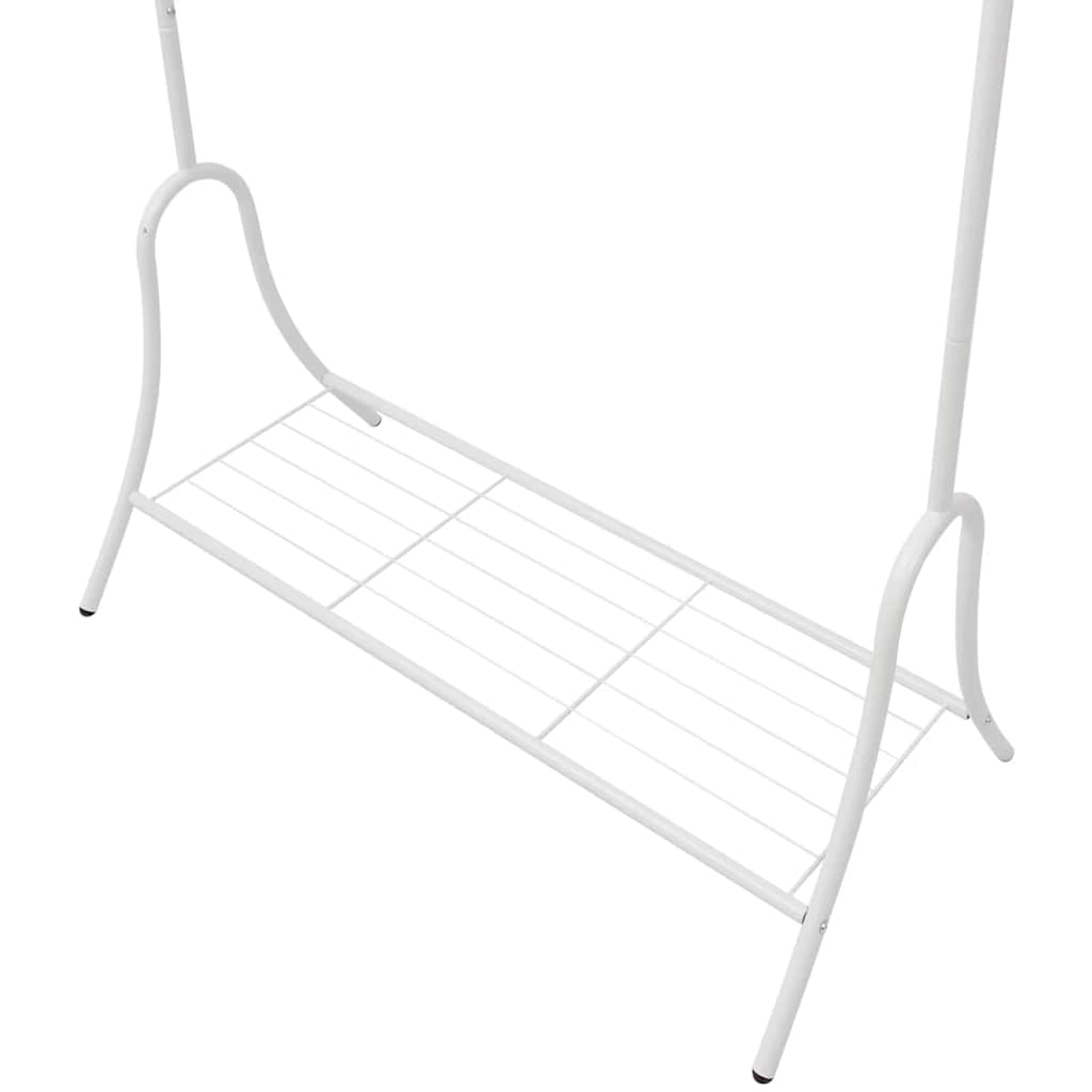 vidaXL Clothing Rack | White | Steel | 90 x 44 x 174 cm | Decorative Inlays 4