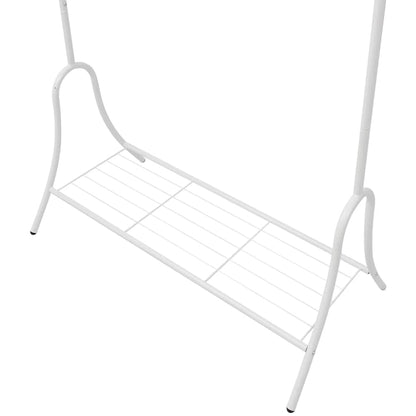 vidaXL Clothing Rack | White | Steel | 90 x 44 x 174 cm | Decorative Inlays 4
