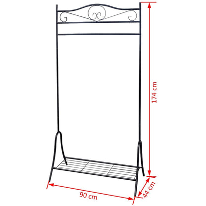 vidaXL Clothing Rack Black Steel 5