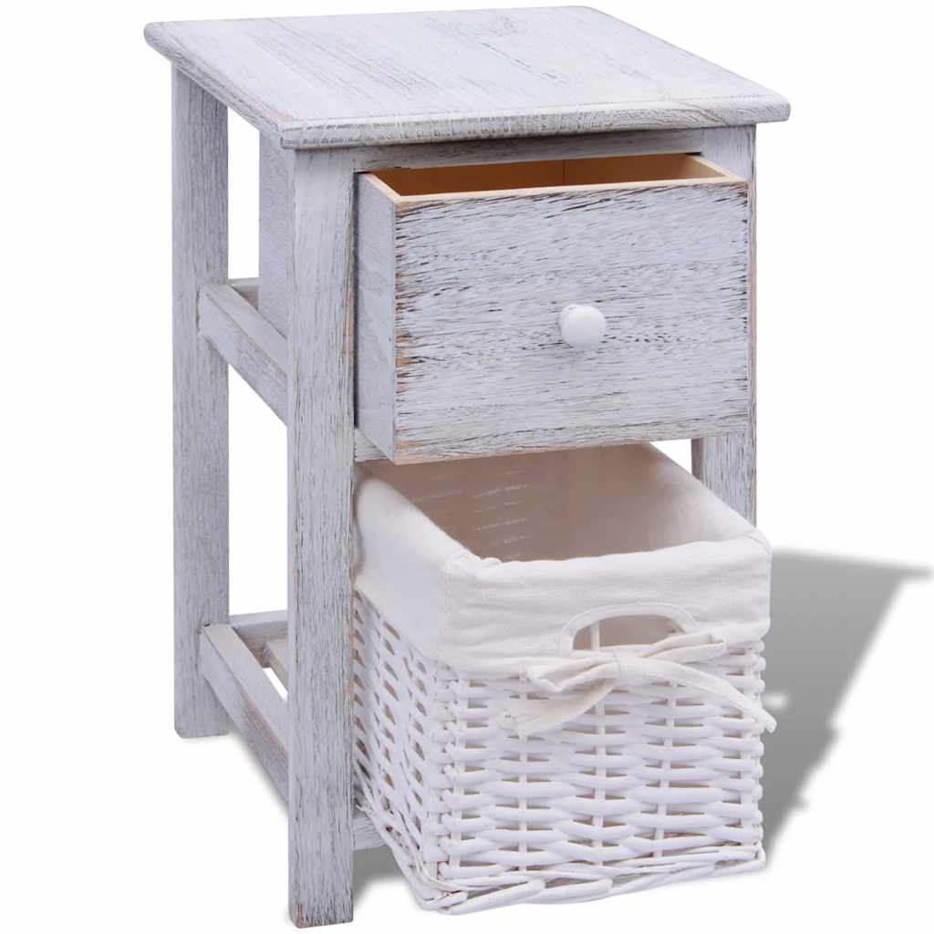 Bedside Cabinet Wood White