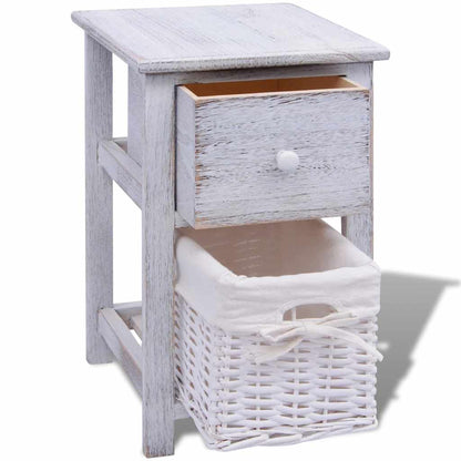 Bedside Cabinet Wood White