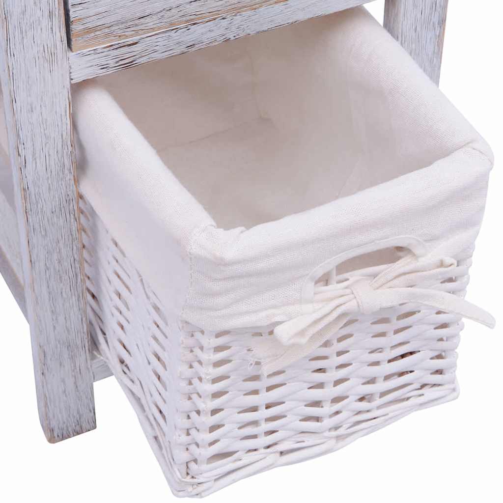 Bedside Cabinet Wood White