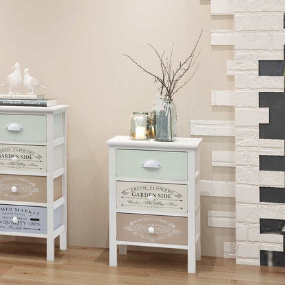 French Storage Cabinet 3 Drawers Wood 38 x 28 x 57 cm