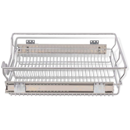 vidaXL Pull-Out Wire Baskets 2 pcs Silver 500 mm 5