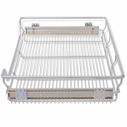 vidaXL Pull-Out Wire Baskets 2 pcs Silver 800 mm 5