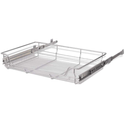 vidaXL Pull-Out Wire Baskets 2 pcs Silver 800 mm 6