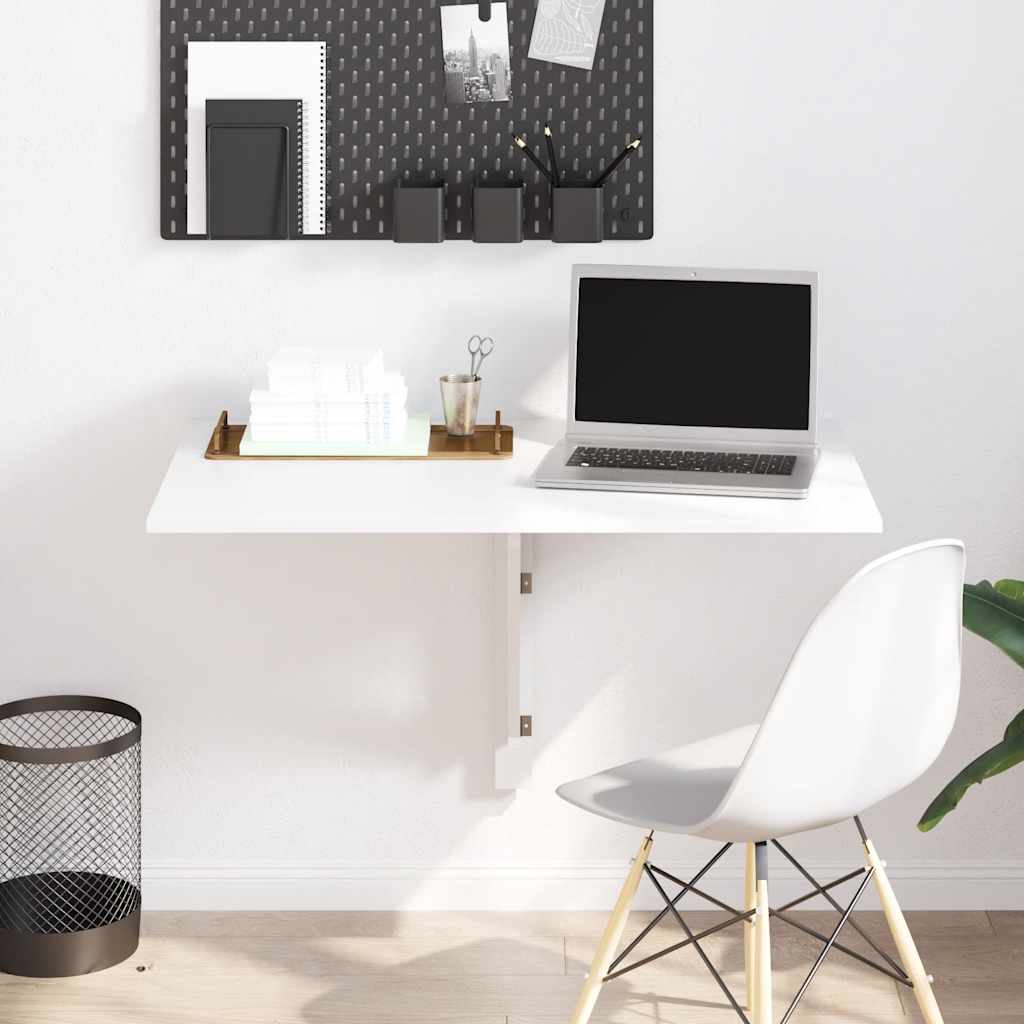 vidaXL Folding Table | White | Engineered wood | Compact | Foldable 1