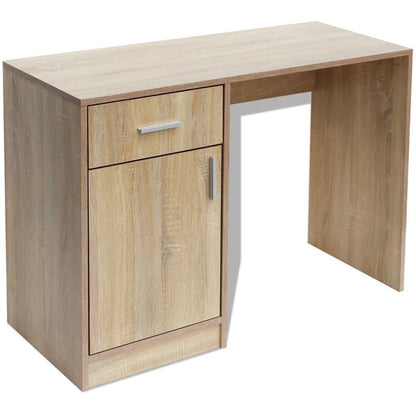 Desk with Drawer&Cabinet 100x40x73 cm Oak