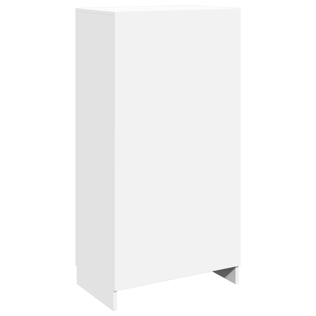 Shoe Cabinet 55x35x108 cm Engineered Wood White