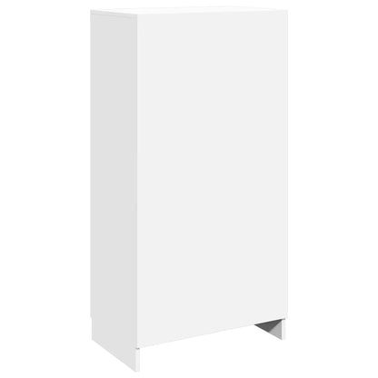 Shoe Cabinet 55x35x108 cm Engineered Wood White