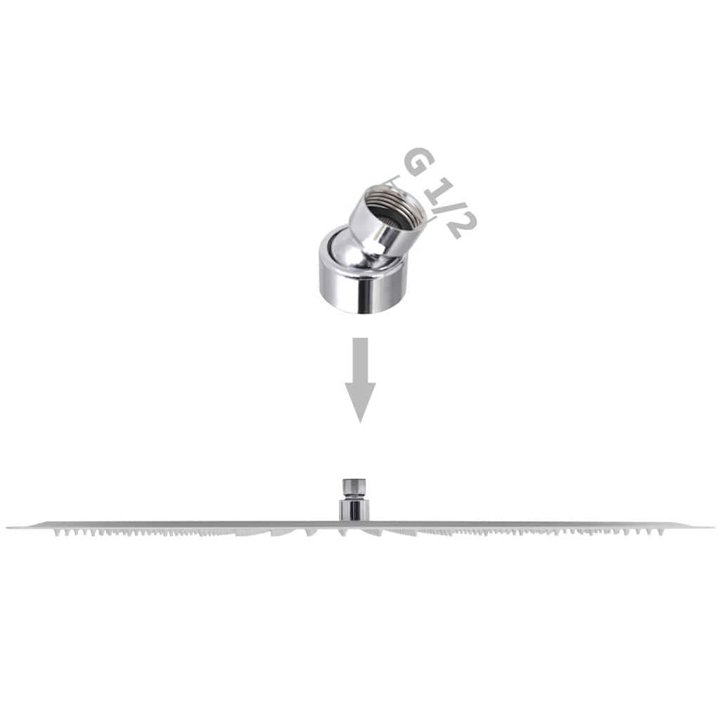 vidaXL Rain Shower Head Stainless Steel 50x50 cm Square 6