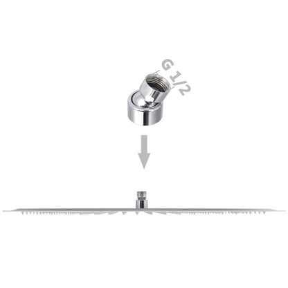 vidaXL Rain Shower Head Stainless Steel 50x50 cm Square 6