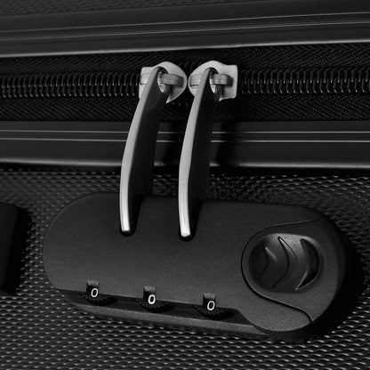 vidaXL Three Piece Hardcase Trolley Set Black 45.5/55/66 cm 5