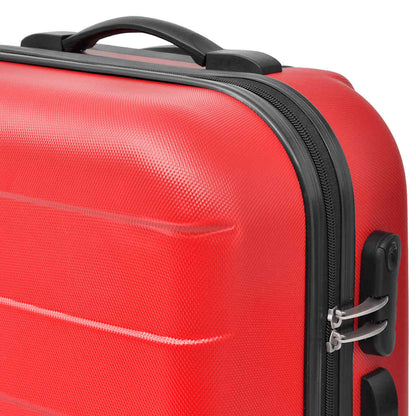 vidaXL Three Piece Hardcase Trolley Set Red 45.5/55/66 cm 3