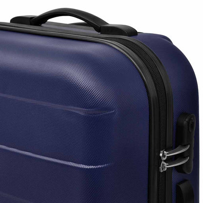 vidaXL Three Piece Hardcase Trolley Set Blue 45.5/55/66 cm 3