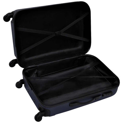 vidaXL Three Piece Hardcase Trolley Set Blue 45.5/55/66 cm 4