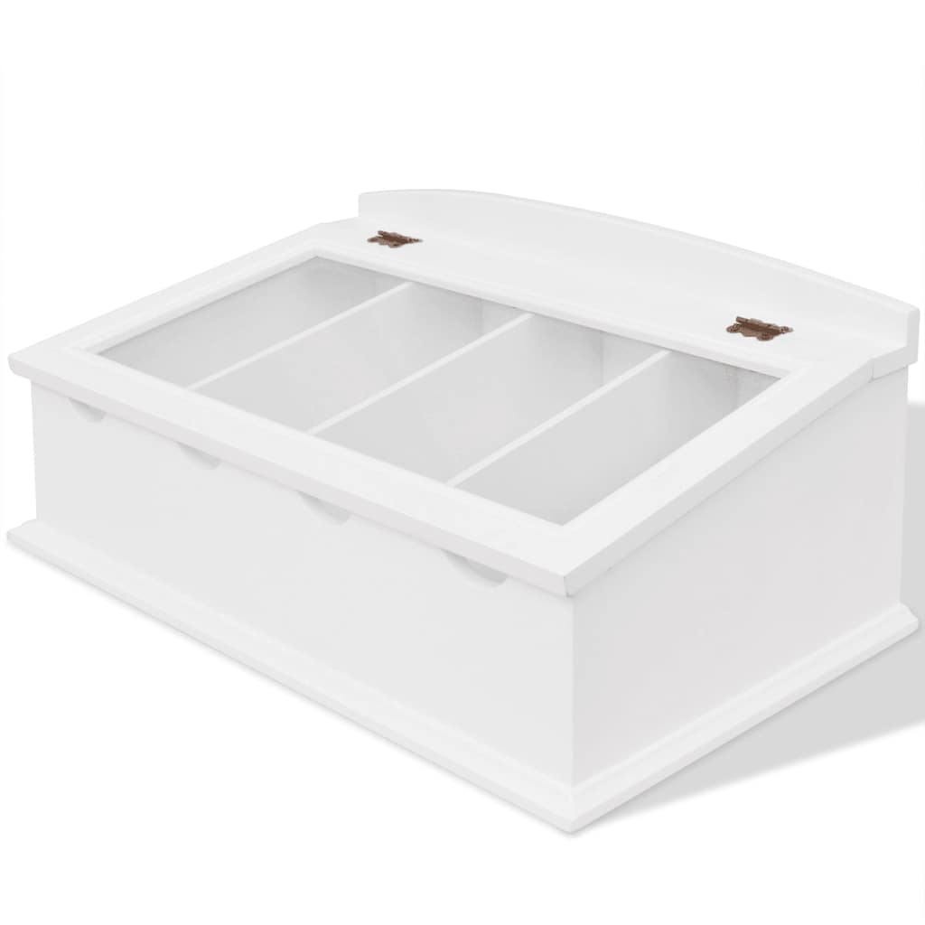 vidaXL Cutlery Tray MDF White Baroque Style 1