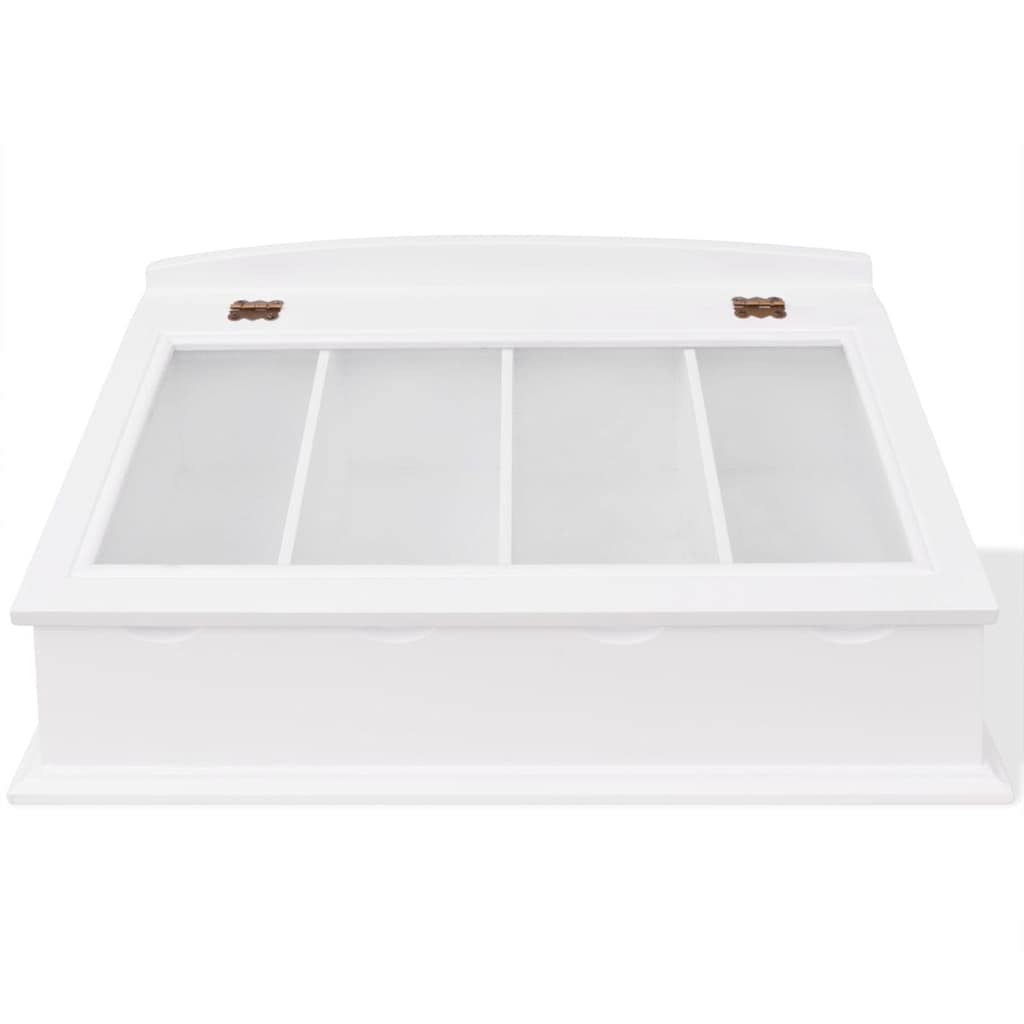 vidaXL Cutlery Tray MDF White Baroque Style 2