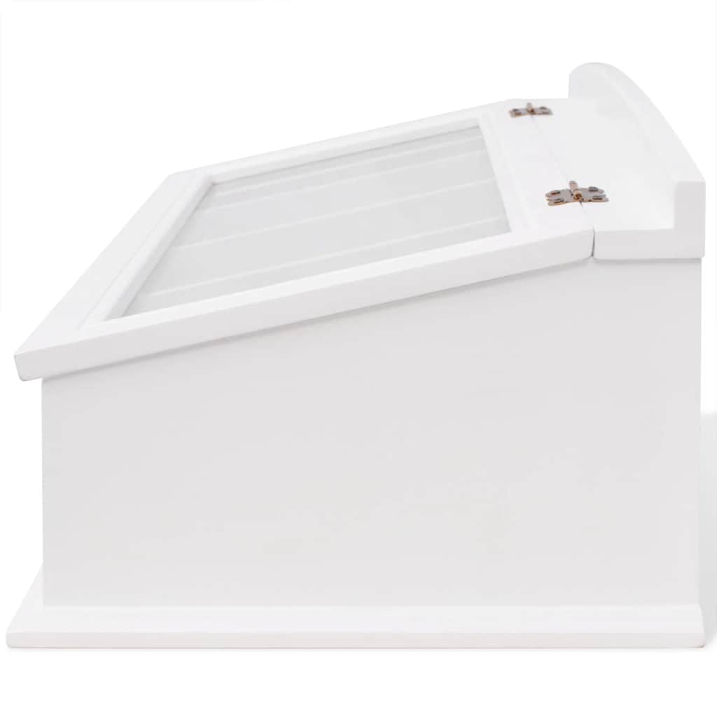 vidaXL Cutlery Tray MDF White Baroque Style 4