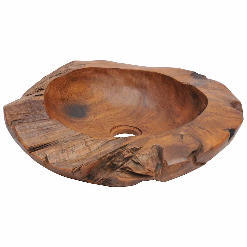 vidaXL Basin Solid Teak 45 cm 4