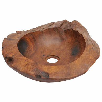 vidaXL Basin Solid Teak 45 cm 5