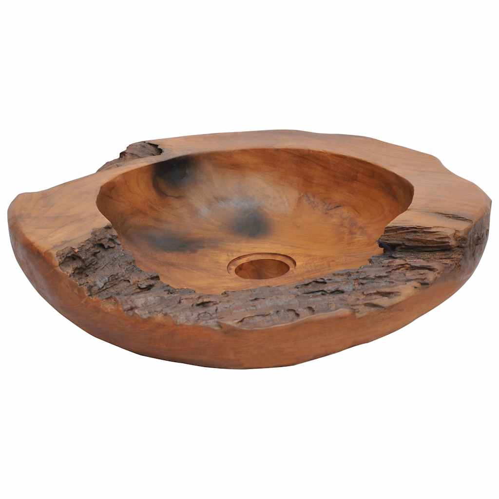 vidaXL Basin Solid Teak 45 cm 6