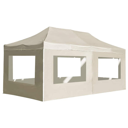 Professional Folding Party Tent with Walls Aluminium Cream 6 x 3 m