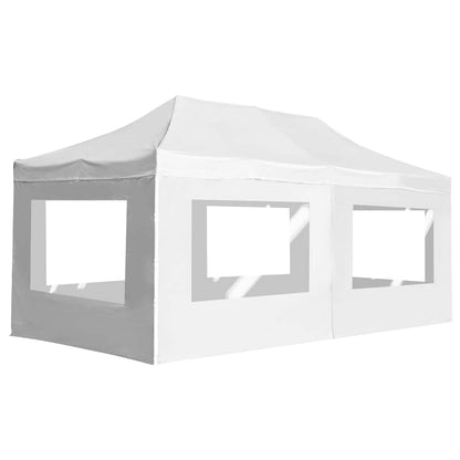 Professional Folding Party Tent with Walls Aluminium White 6 x 3 m