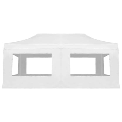 Professional Folding Party Tent with Walls Aluminium White 6 x 3 m
