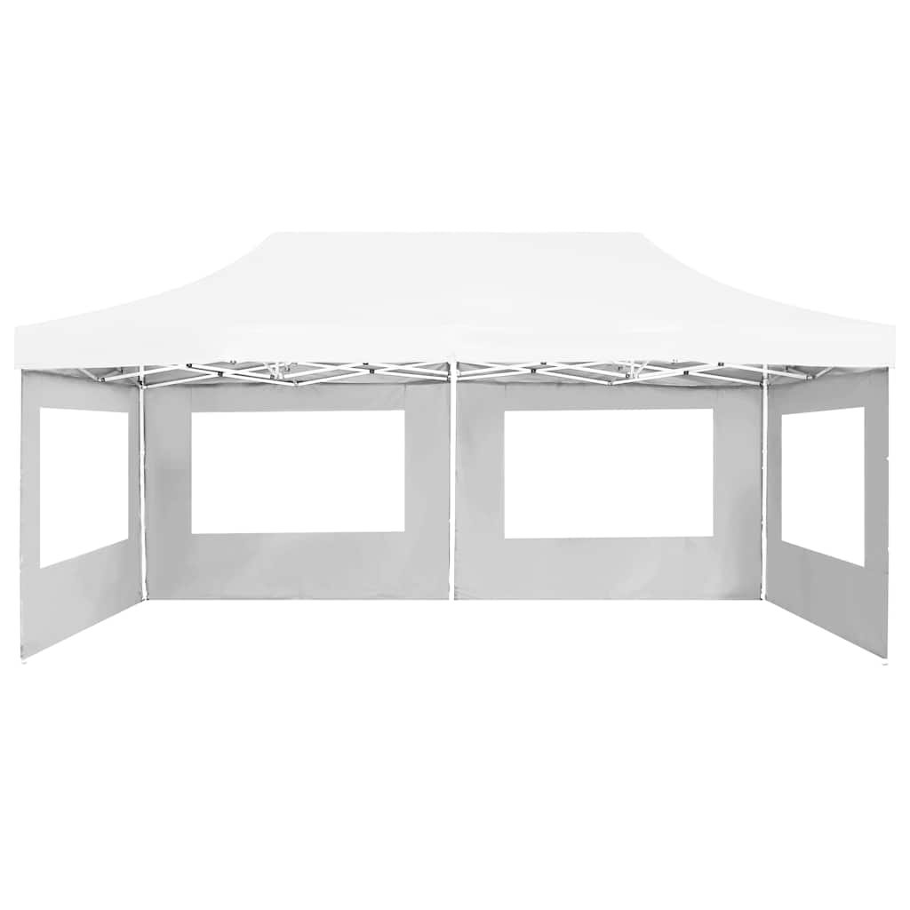 Professional Folding Party Tent with Walls Aluminium White 6 x 3 m