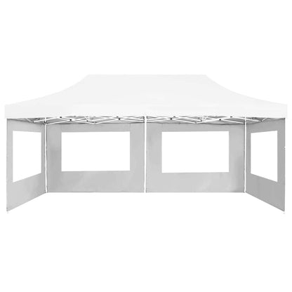 Professional Folding Party Tent with Walls Aluminium White 6 x 3 m