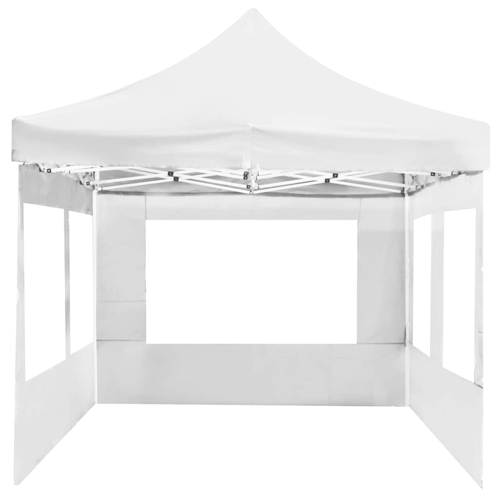 Professional Folding Party Tent with Walls Aluminium White 6 x 3 m
