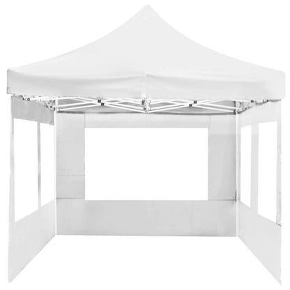 Professional Folding Party Tent with Walls Aluminium White 6 x 3 m