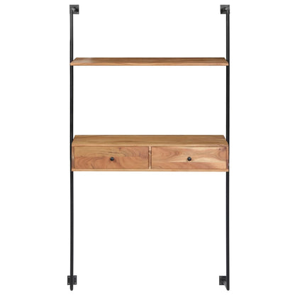 vidaXL Wall Desk | Natural wood grain | Solid acacia wood | Medium | Wall Desk 2