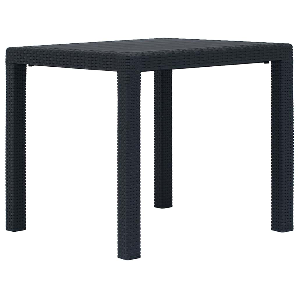 vidaXL Garden Table | Anthracite | Plastic | 79x79x72 cm | Stylish Design 1