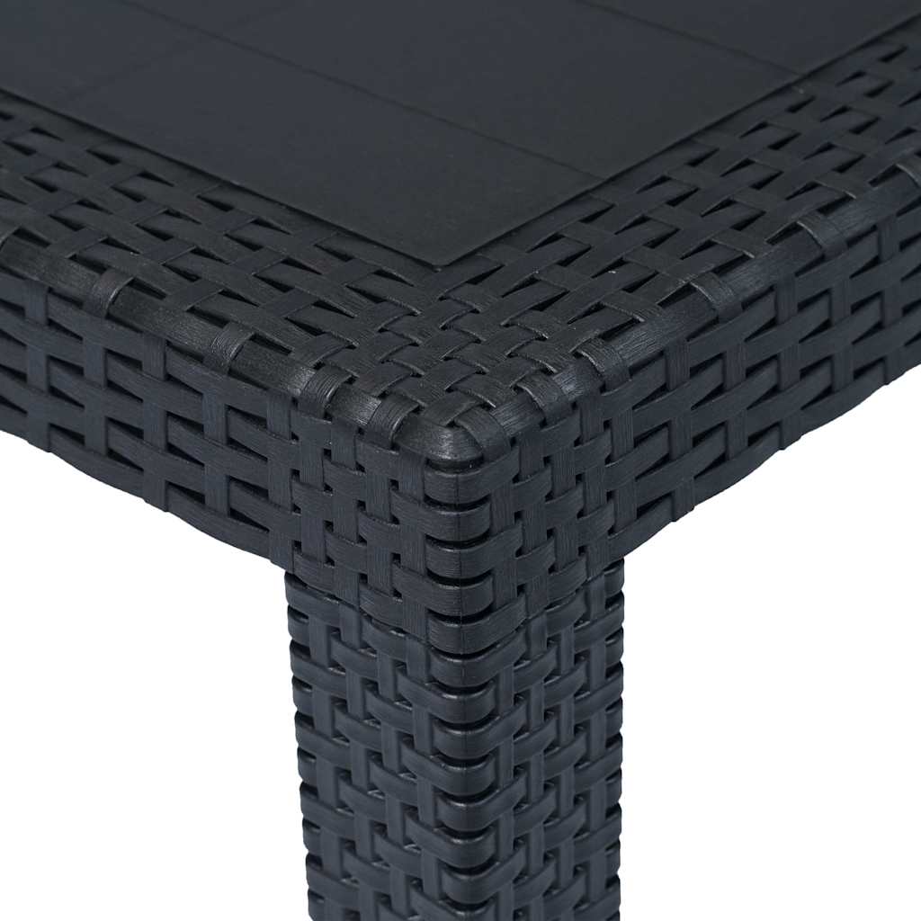 vidaXL Garden Table | Anthracite | Plastic | 79x79x72 cm | Stylish Design 3
