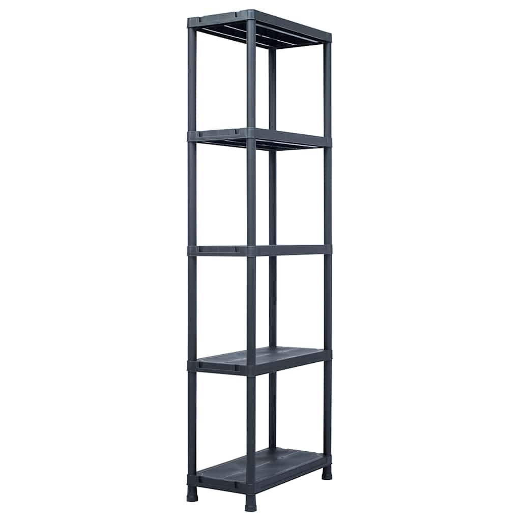 Storage Shelf Rack Black 125 kg