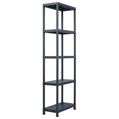 Storage Shelf Rack Black 125 kg